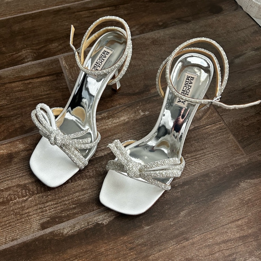 Badgley Mischka Effie Strappy Bow Stiletto Heels